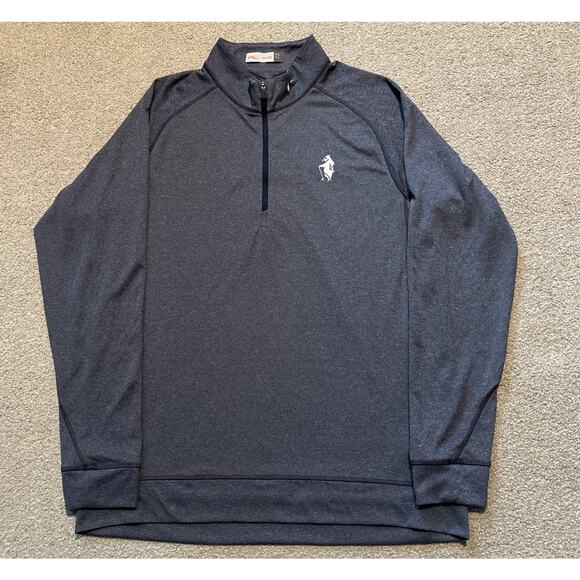Kjus Men’s Keano Half Zip Golf Pullover Size 52 Large Golf Course Logo Blue - Picture 1 of 12